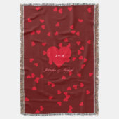 Love Hearts Jubileum bruid bruidegom bruiloft gooi Deken (Voorkant Verticaal)