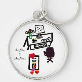 Love Hearts Kantoor Desk Names Sleutelhanger