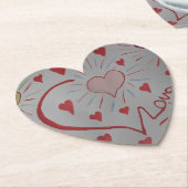 Love Hearts Kartonnen Onderzetters (Gekanteld)