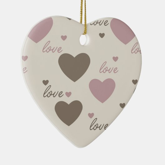 Love Hearts Keramisch Ornament (Rechts)