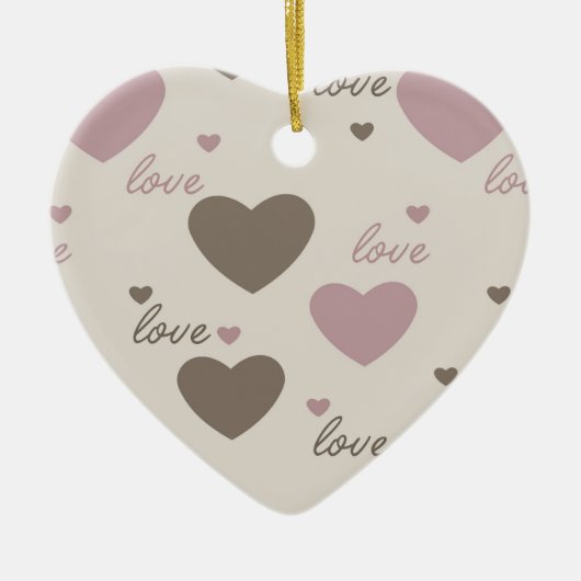 Love Hearts Keramisch Ornament (Voorkant)