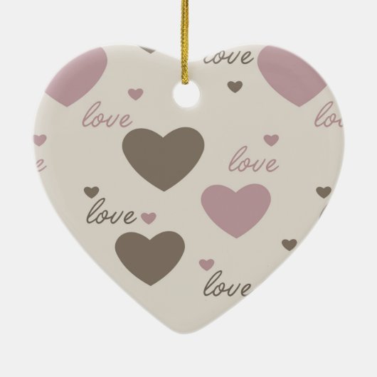 Love Hearts Keramisch Ornament (Achterkant)