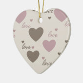 Love Hearts Keramisch Ornament (Links)