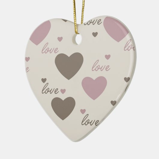 Love Hearts Keramisch Ornament (Links)