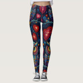 Love Hearts Kleurrijke Uil Leggings (Voorkant)