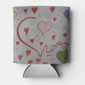 Love Hearts Koelbox Blikjeskoeler (Voorkant)