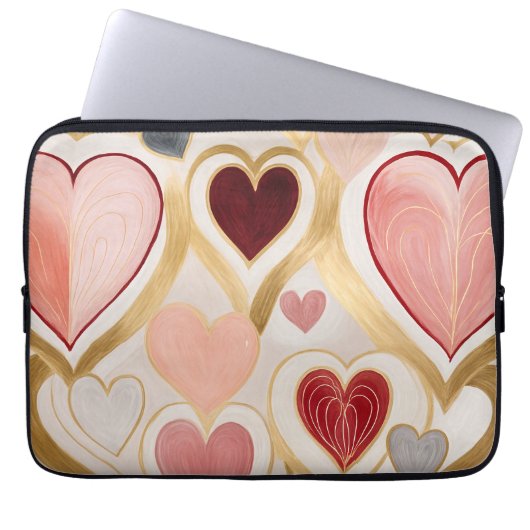 Love Hearts Laptop Sleeve (Voorkant)