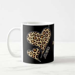 Love Hearts Leopard Print Cheetah Dierenvriend T- Koffiemok