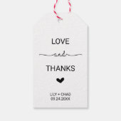 Love Hearts Love and Bedankt Cadeaulabel (Achterkant)