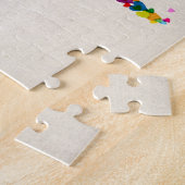 Love Hearts Map of the Wereldkaart Legpuzzel (Zijkant)