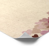 Love Hearts Map of the Wereldkaart Poster (Hoek)