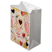 Love Hearts Medium Cadeauzakje (Voorkant Gekanteld)