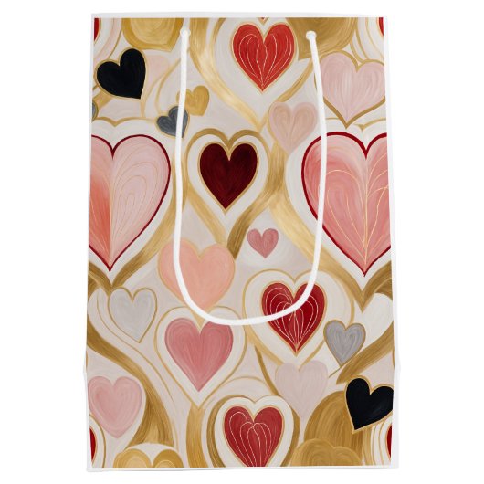 Love Hearts Medium Cadeauzakje (Achterkant)