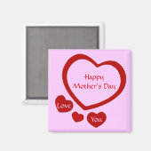 Love Hearts Moederdag Magnet (Voorkant / Achterkant)