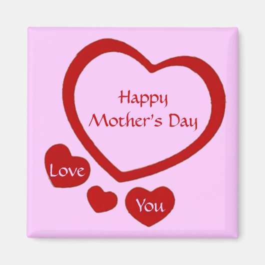 Love Hearts Moederdag Magnet (Voorkant)