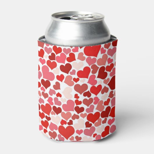 Love Hearts Mozaïek Romantisch Blikjeskoeler (Blikje Voorkant)