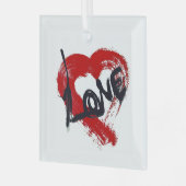 Love Hearts-Ornament Glas Ornament (Voorkant links)