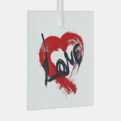 Love Hearts-Ornament Glas Ornament (Voorkant Rechts)