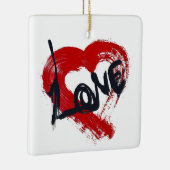 Love Hearts-Ornament Keramisch Ornament (Rechts)