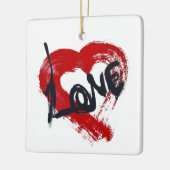 Love Hearts-Ornament Keramisch Ornament (Links)