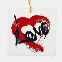 Love Hearts-Ornament Keramisch Ornament