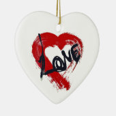 Love Hearts-Ornament Keramisch Ornament (Rechts)