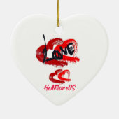 Love Hearts-Ornament Keramisch Ornament (Achterkant)