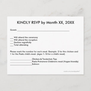 Love Hearts & Paarse Thistle RSVP Menu Briefkaart