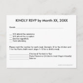 Love Hearts & Paarse Thistle RSVP Menu Briefkaart (Voorkant)