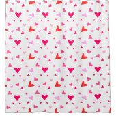 Love Hearts Patroon Douchegordijn (Voorkant)