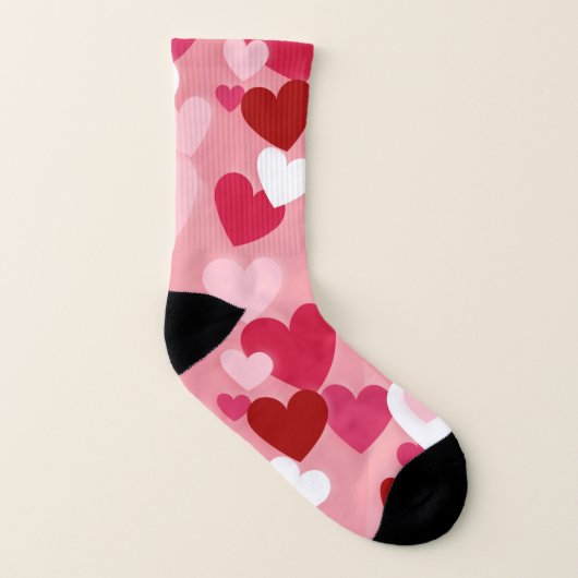 Love Hearts Pattern Sokken (Rechts - buiten)
