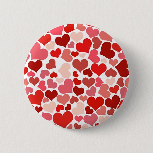 Love Hearts Pattern Valentijnsdag Ronde Button 5,7 Cm (Voorkant)
