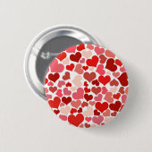 Love Hearts Pattern Valentijnsdag Ronde Button 5,7 Cm (Voorkant /achterkant)