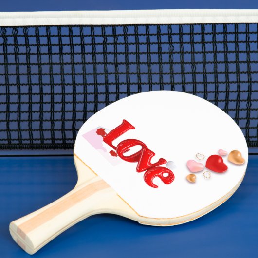 Love & Hearts Personalized Ping Pong Paddle Tafeltennisbatje (Insitu)