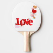 Love & Hearts Personalized Ping Pong Paddle Tafeltennisbatje (Voorkant)
