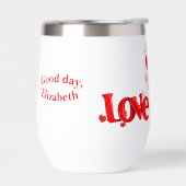 Love & Hearts Personalized Water Bottle (Links)