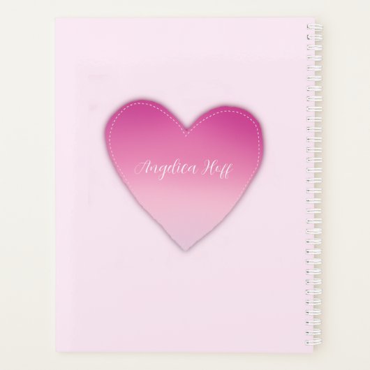 LOVE Hearts Persoonlijke naam Planner (Achterkant)
