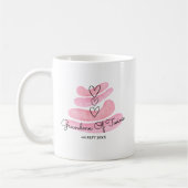 Love Hearts Pink Waterverf Koffiemok (Links)