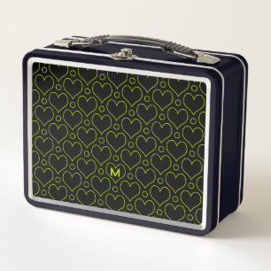 Love Hearts & Polka Dots patroon in Lime Green