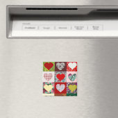 Love Hearts Quilt Magneet (Insitu (Vaatwasser))