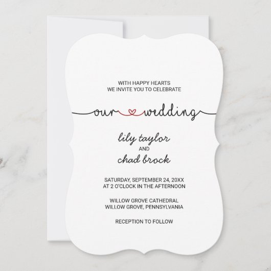 Love Hearts Red Ons Weddenschap Kaart (Voorkant)