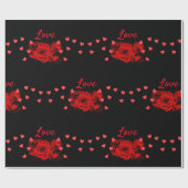 Love Hearts Red Roses Valentijnsdag Craft of Cadeaupapier (Vlak)