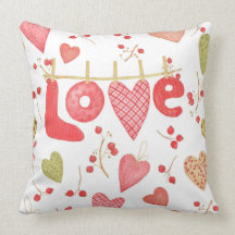 Love Hearts Retro Valentijnsdag Cadeaupatroon