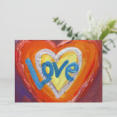Love Hearts Ripple Custom Invitation of Invite Kaart (Staand voorkant)