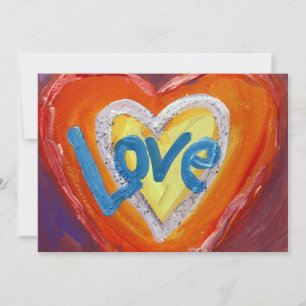 Love Hearts Ripple Custom Invitation of Invite Kaart