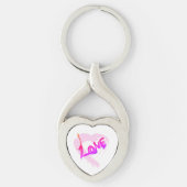 Love Hearts Rits Charm Sleutelhanger (Voorkant)
