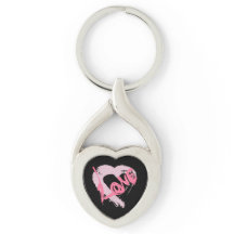 Love Hearts Rits Charm Sleutelhanger