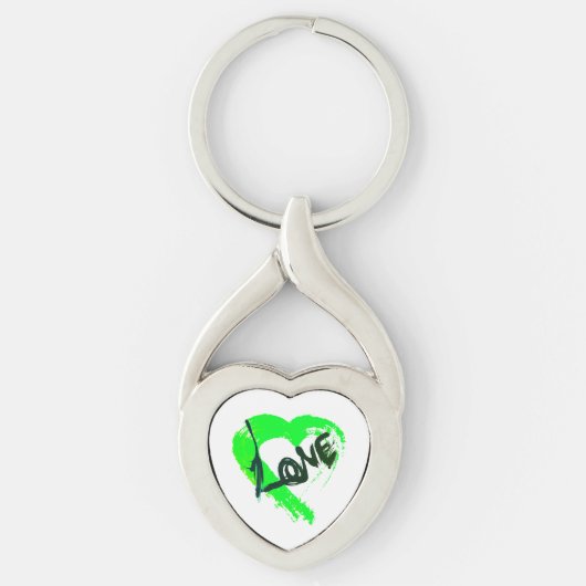 Love Hearts Ritscharme Sleutelhanger (Voorkant)
