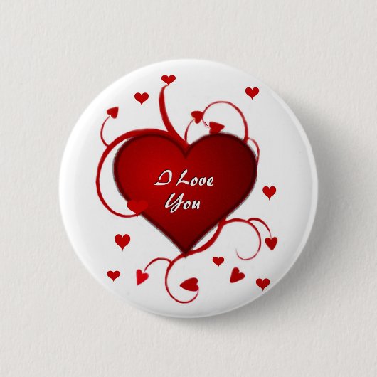 Love Hearts Ronde Button 5,7 Cm (Voorkant)