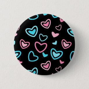 Love Hearts Ronde Button 5,7 Cm
